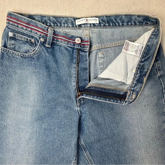 Vintage Y2K Tommy Hilfiger Perfect T Jean Women's Size 14 Blue Embroided Stars - Picture 6 of 13